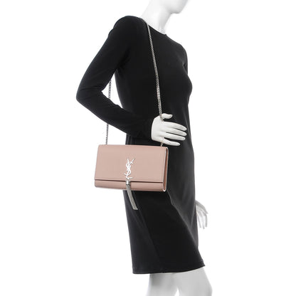 Saint Laurent Grain De Poudre Medium Classic Monogram Kate Tassel Satchel Pale Blush 2 of 7