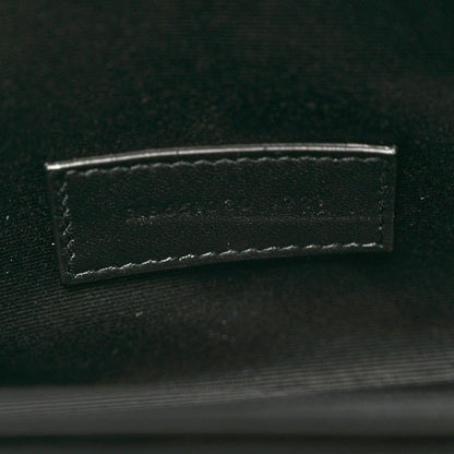 Saint Laurent Grain De Poudre Textured Mixed Matelasse Triquilt Monogram Clutch Vert Fonce 7 of 7
