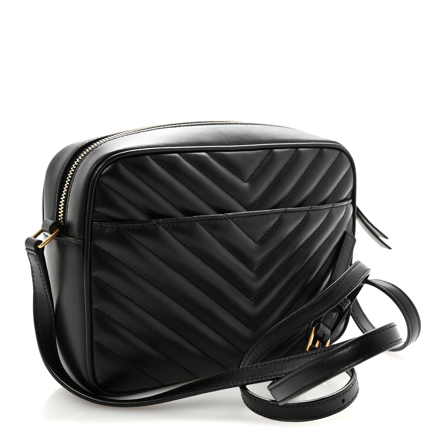 Calfskin Matelasse Monogram Lou Camera Bag Black