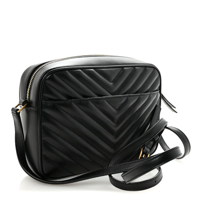 Saint Laurent Calfskin Matelasse Monogram Lou Camera Bag Black 3 of 9