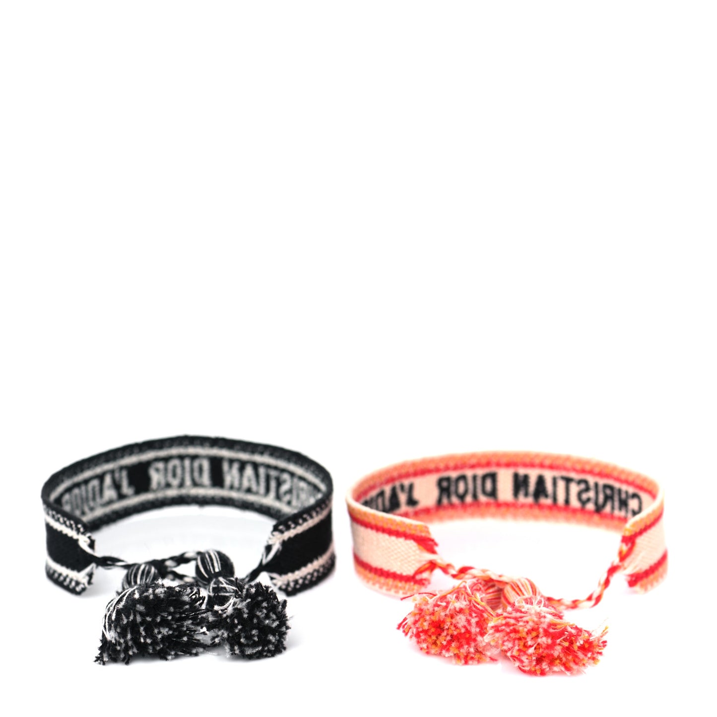 Woven Cotton J'Adior Friendship Bracelet Set Black Orange