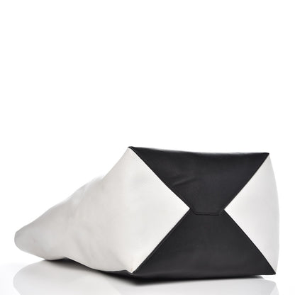 Celine Lambskin Large Phantom Luggage Bi-Cabas Black White 4 of 8