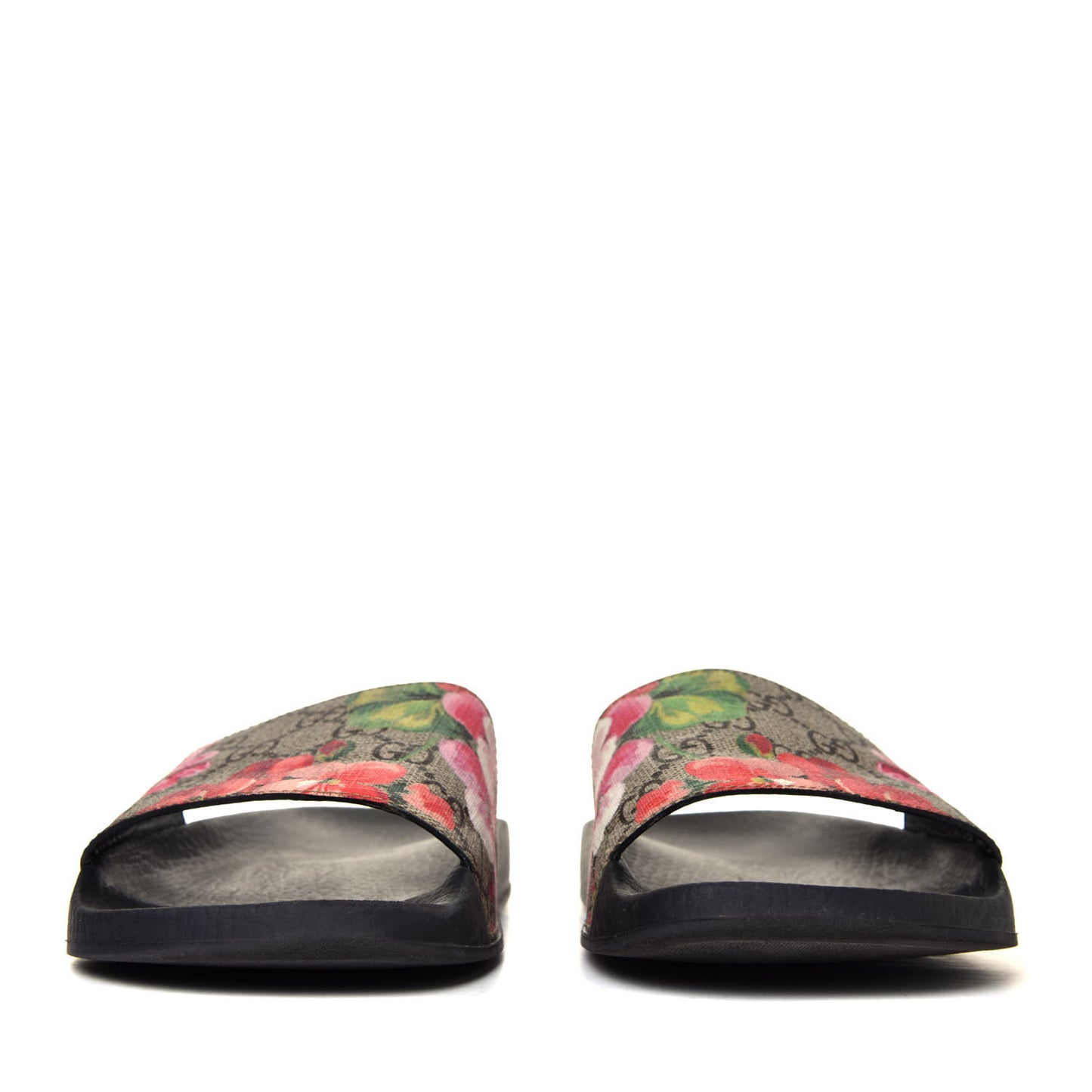 GG Supreme Monogram Blooms Slide Sandals Beige Multicolor