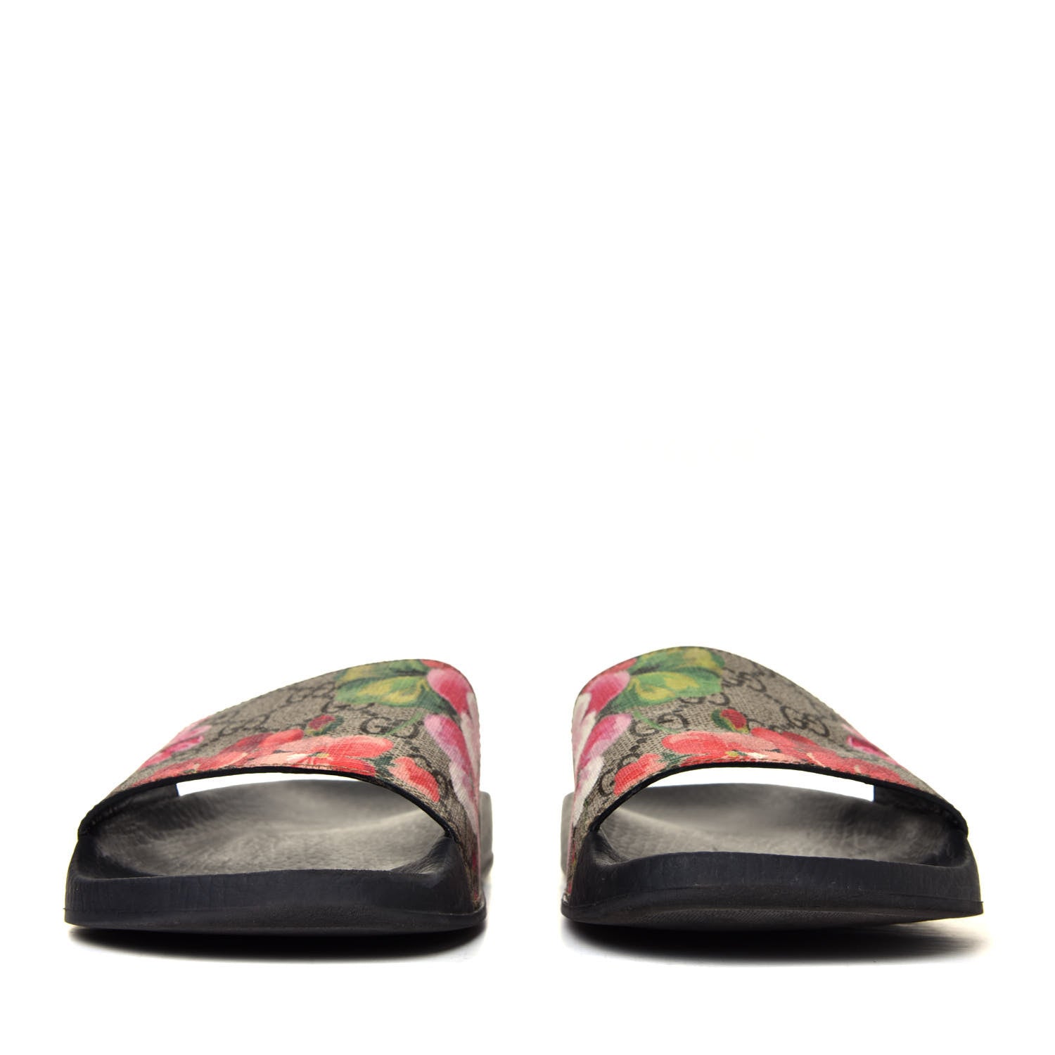 Gucci GG Supreme Monogram Blooms Slide Sandals Beige Multicolor 9 of 14