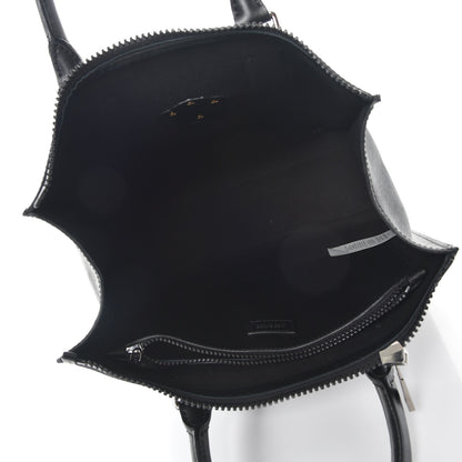 Versace Grained Calfskin Palazzo Medusa Shopping Tote Black 6 of 8
