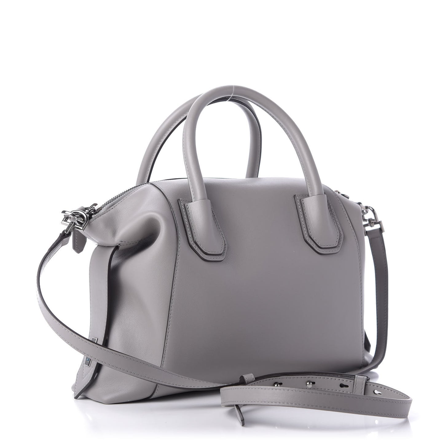 Soft Calfskin Small Antigona Pearl Grey