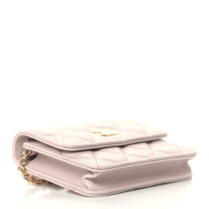 Chanel Caviar Quilted Miss Coco Clutch With Chain Light Purple 4 of 10
