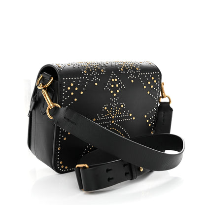 Burberry Calfskin Studded Square Satchel Black 3 of 9