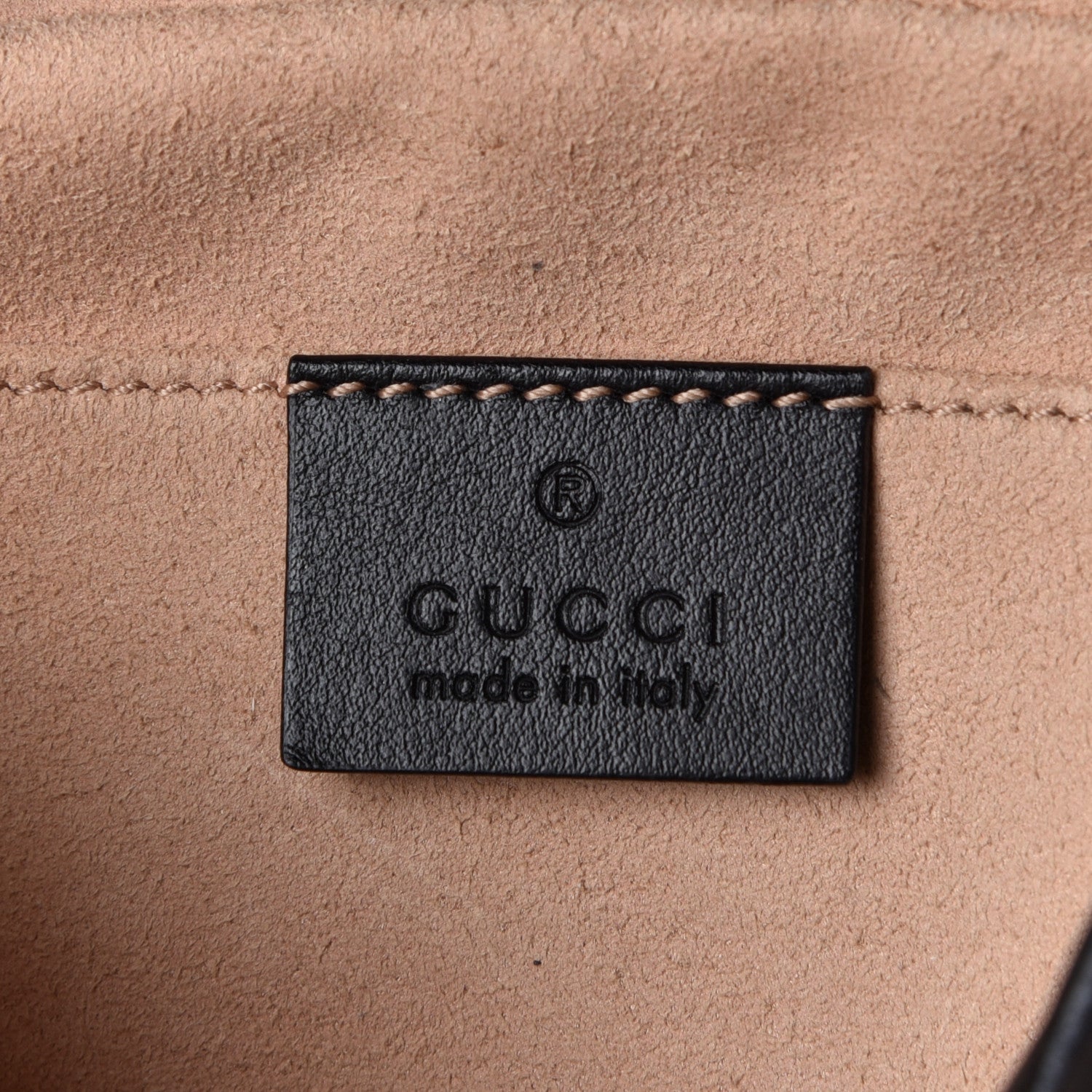 Gucci Calfskin Matelasse Small GG Marmont Chain Shoulder Bag Black 5 of 5