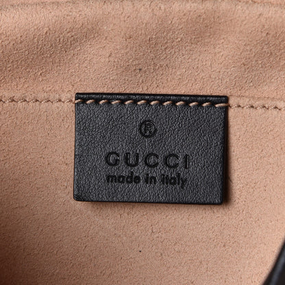 Gucci Calfskin Matelasse Small GG Marmont Chain Shoulder Bag Black 5 of 5