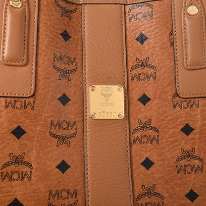 MCM Visetos Large Liz Reversible Shopper Tote Cognac 10 of 15
