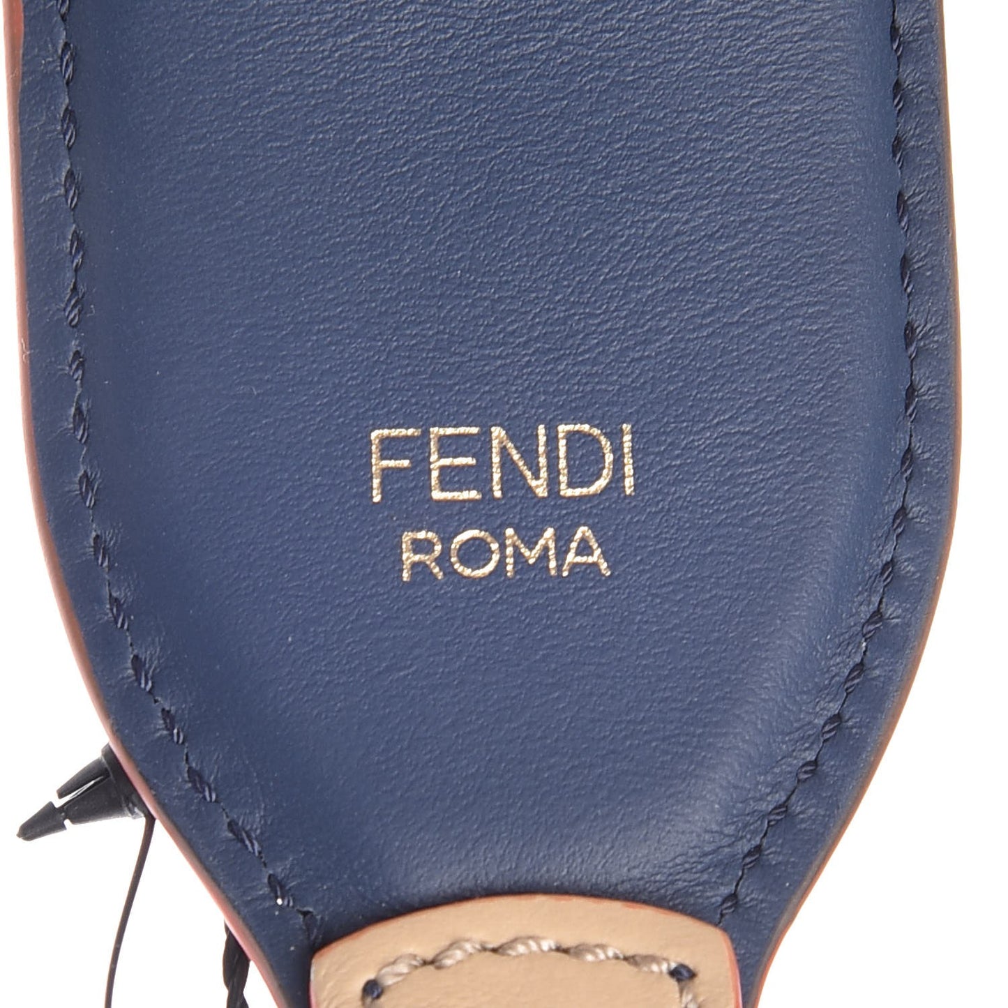 Vitello Century Plexiglass Bi-Color Studded Strap You Amido Blu Scuro