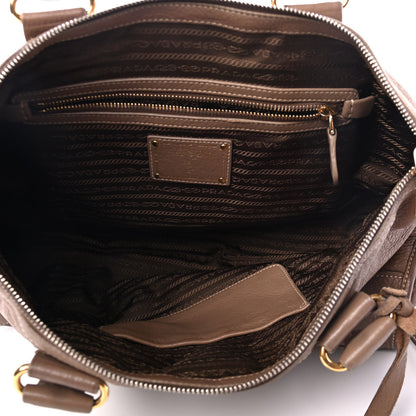 Prada Cervo Deerskin Shopping Satchel Visone 4 of 4