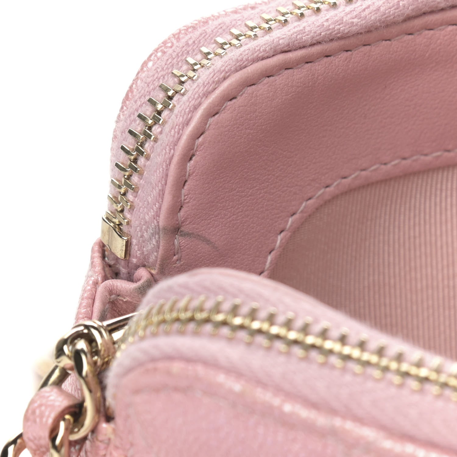Chanel Iridescent Caviar Quilted Small Clutch With Chain Pink 15 of 16
