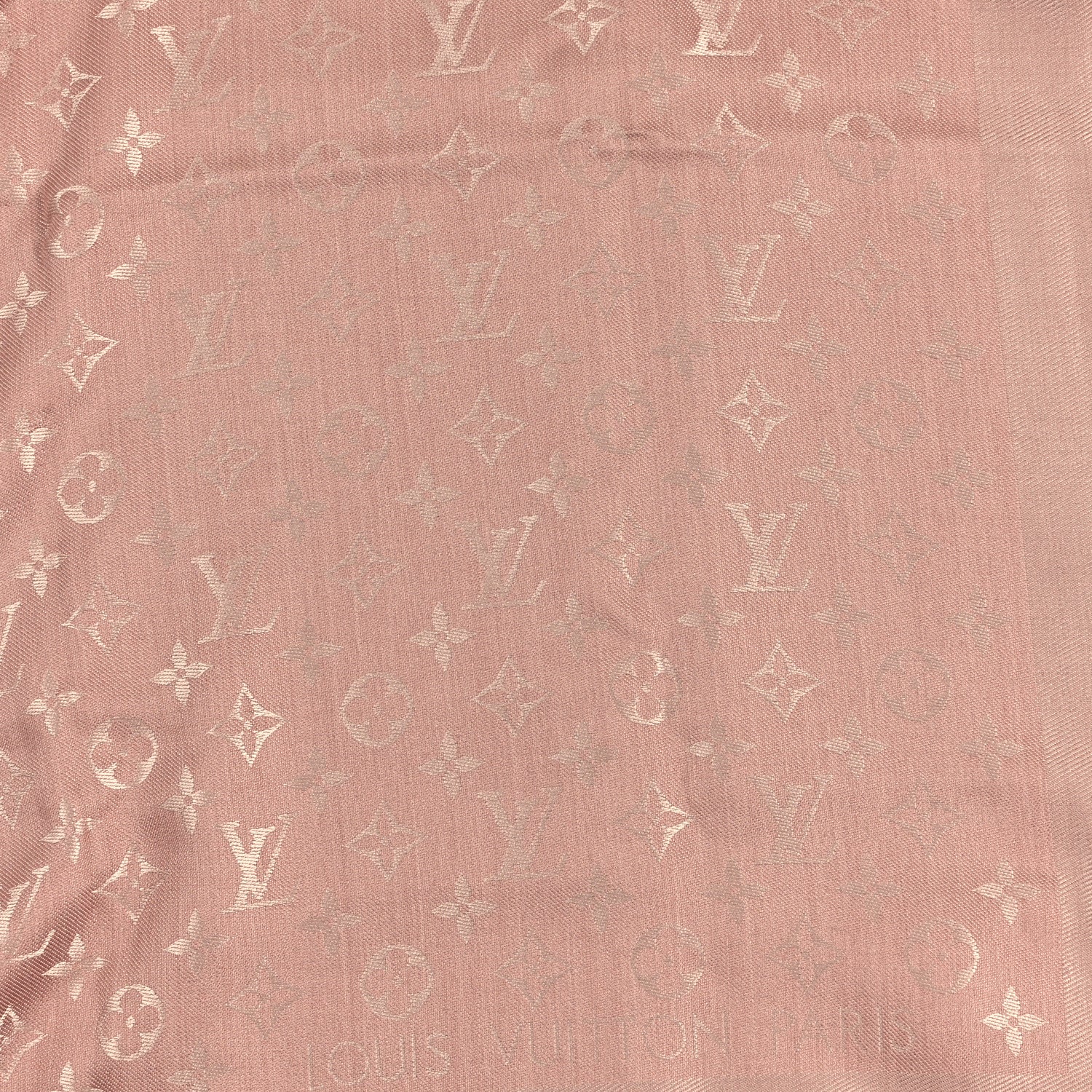 Louis Vuitton Silk Wool Monogram Classic Shawl Kraft 2 of 3