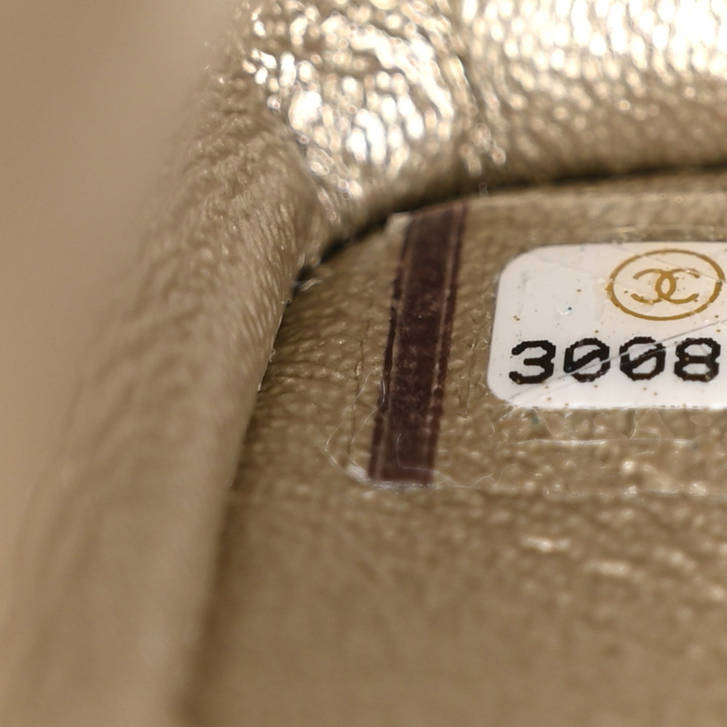 Metallic Aged Calfskin Quilted 2.55 Reissue Mini Flap Light Gold