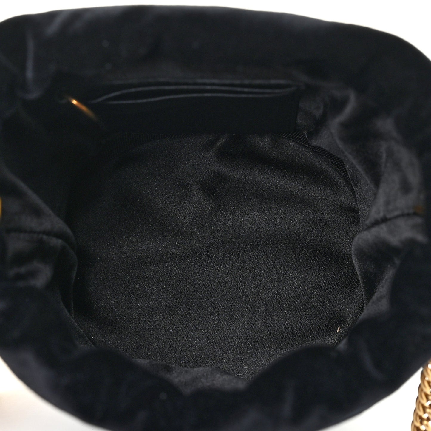 Velvet Matelasse Mini GG Marmont 2.0 Bucket Bag Black