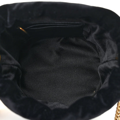 Gucci Velvet Matelasse Mini GG Marmont 2.0 Bucket Bag Black 5 of 9