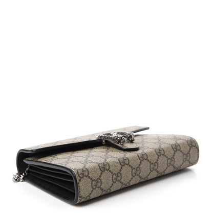 Gucci GG Supreme Monogram Mini Dionysus Chain Wallet Beige Black 4 of 11