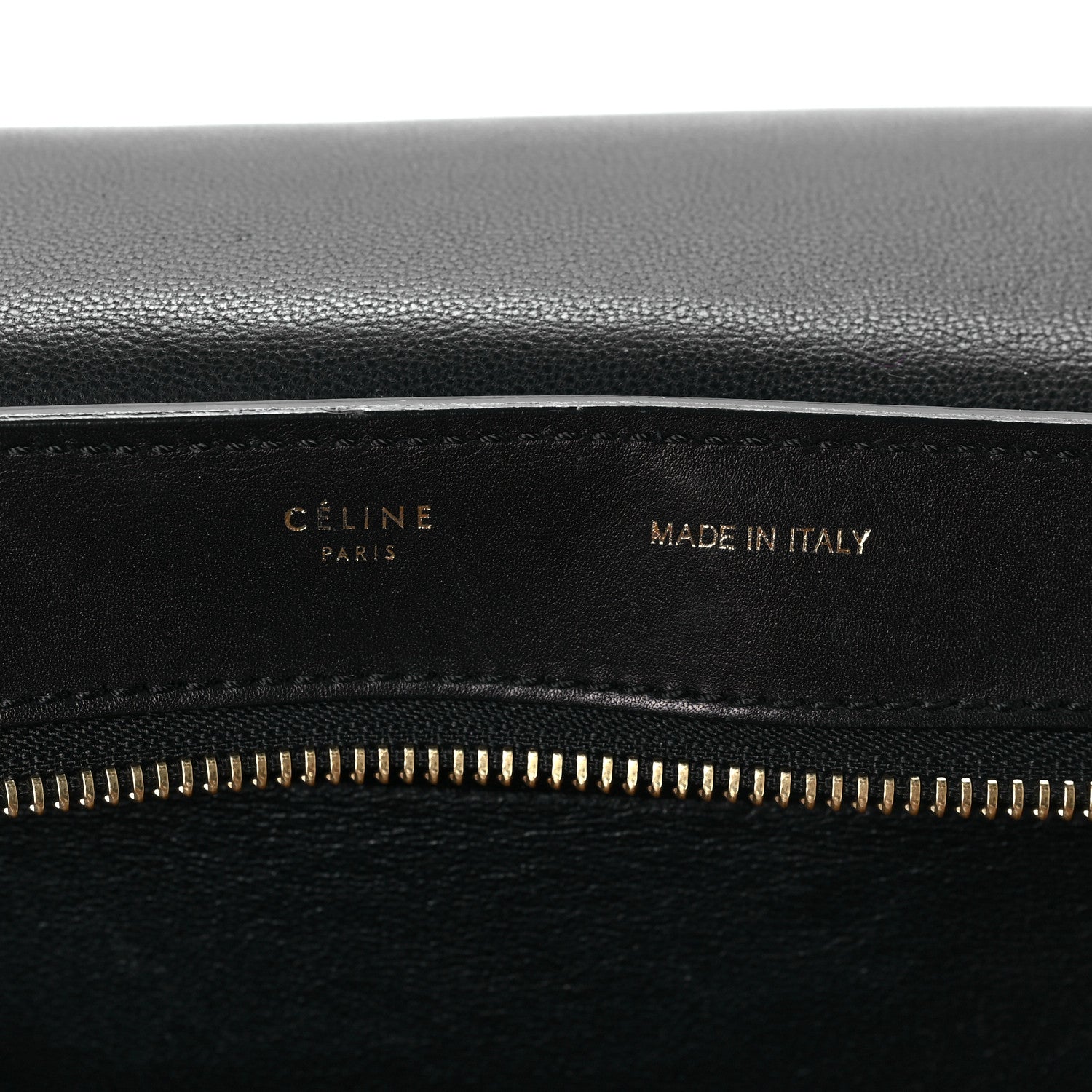 Celine Snakeskin Medium Trapeze Black Beige 5 of 8