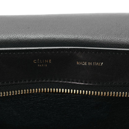 Celine Snakeskin Medium Trapeze Black Beige 5 of 8