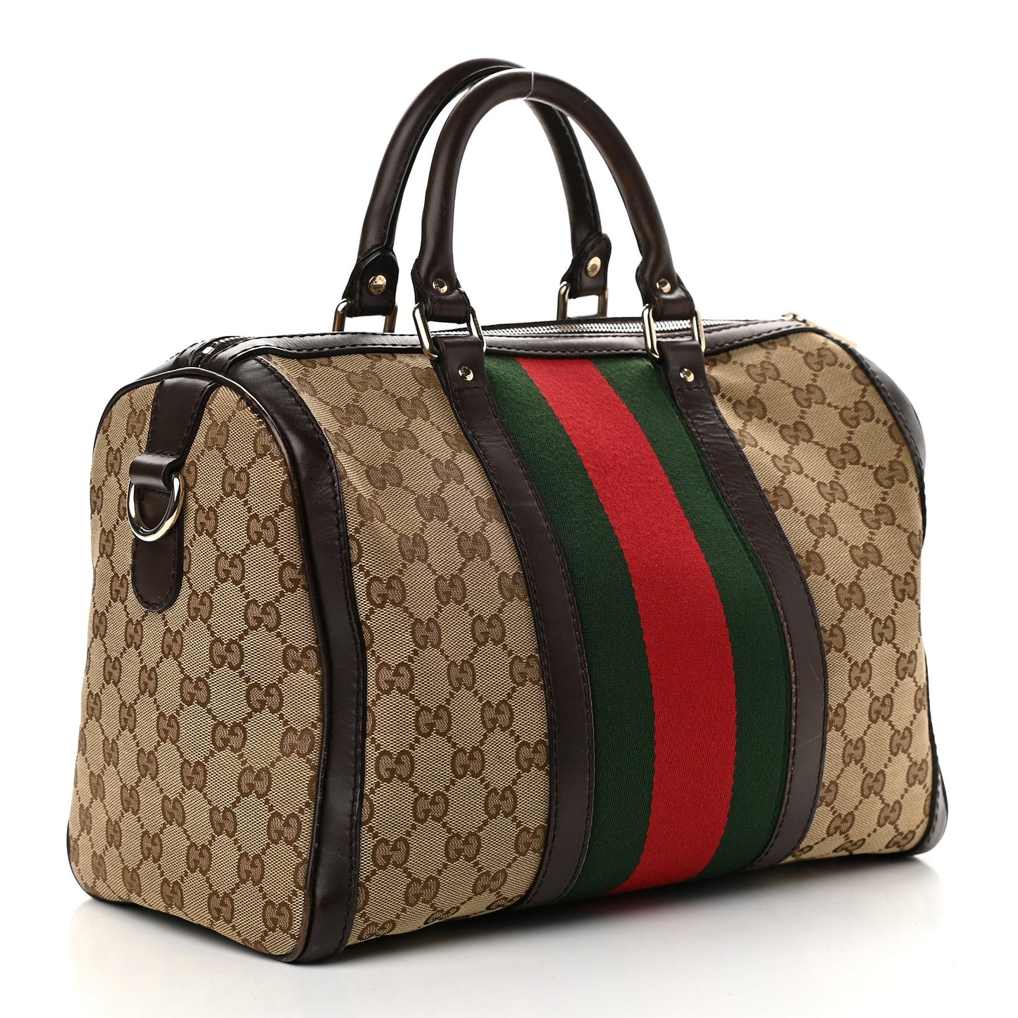 Monogram Vintage Web Medium Boston Dark Brown