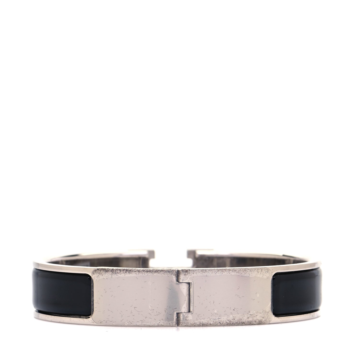 Enamel Narrow Clic Clac H Bracelet PM Black