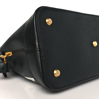 Balenciaga Signature Grained Calfskin Logo M Ville Top Handle Bag Black 9 of 10