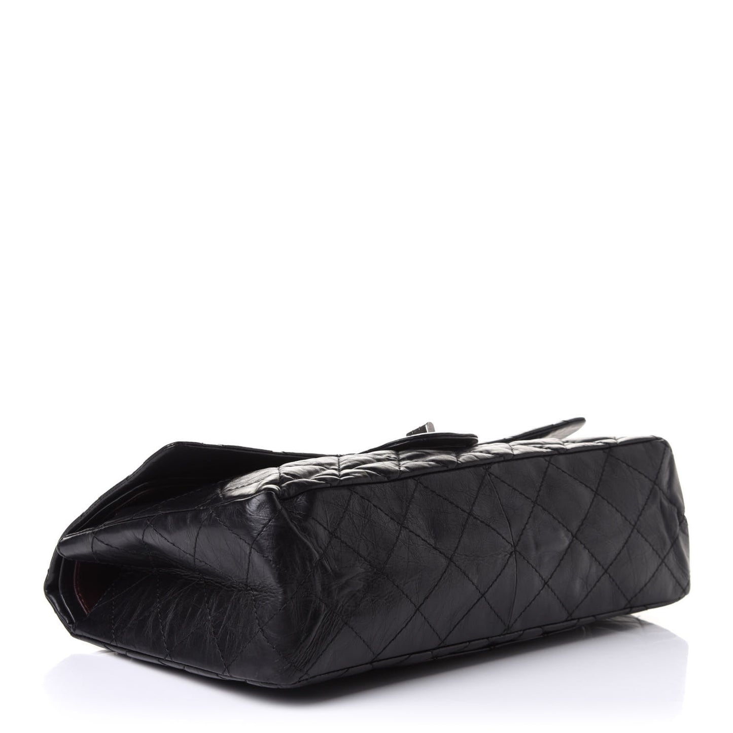 Aged Calfskin Quilted 2.55 Reissue 227 Flap Black
