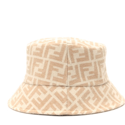 Fendi Wool Silk FF Bucket Hat M Beige 4 of 8