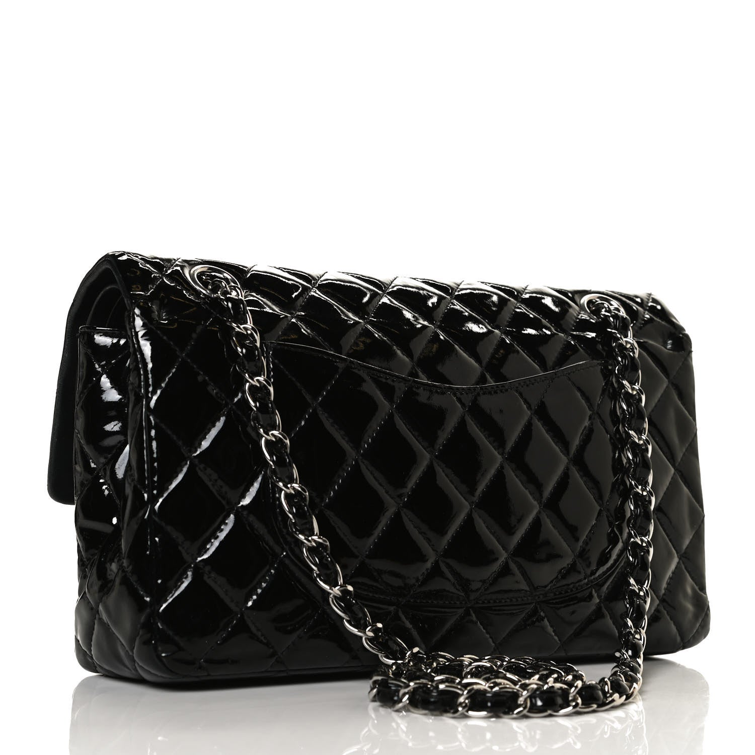 Chanel Patent Quilted Medium Double Flap Black 3 of 13