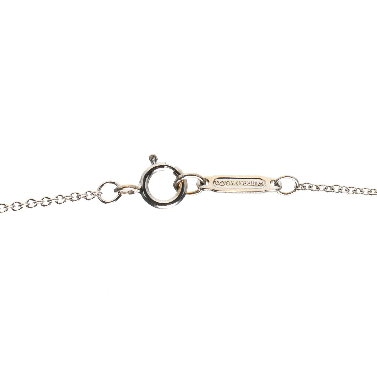 Tiffany 18K White Gold Diamond Floral Key Pendant Necklace 4 of 5