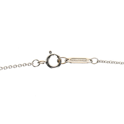 Tiffany 18K White Gold Diamond Floral Key Pendant Necklace 4 of 5