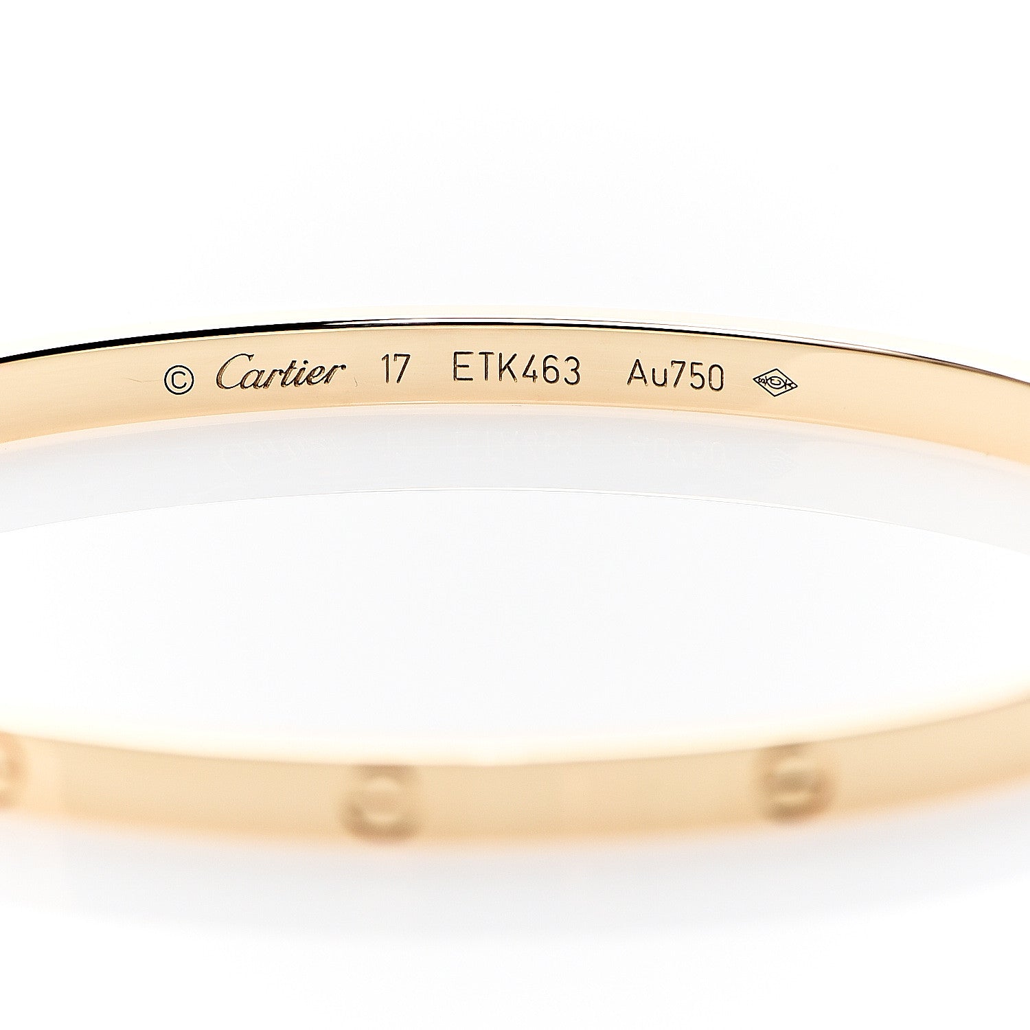 Cartier 18K Yellow Gold Small LOVE Bracelet 17 3 of 4