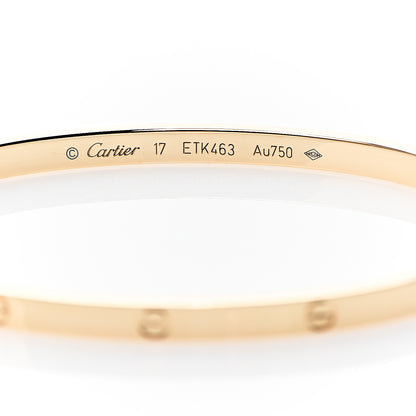 Cartier 18K Yellow Gold Small LOVE Bracelet 17 3 of 4