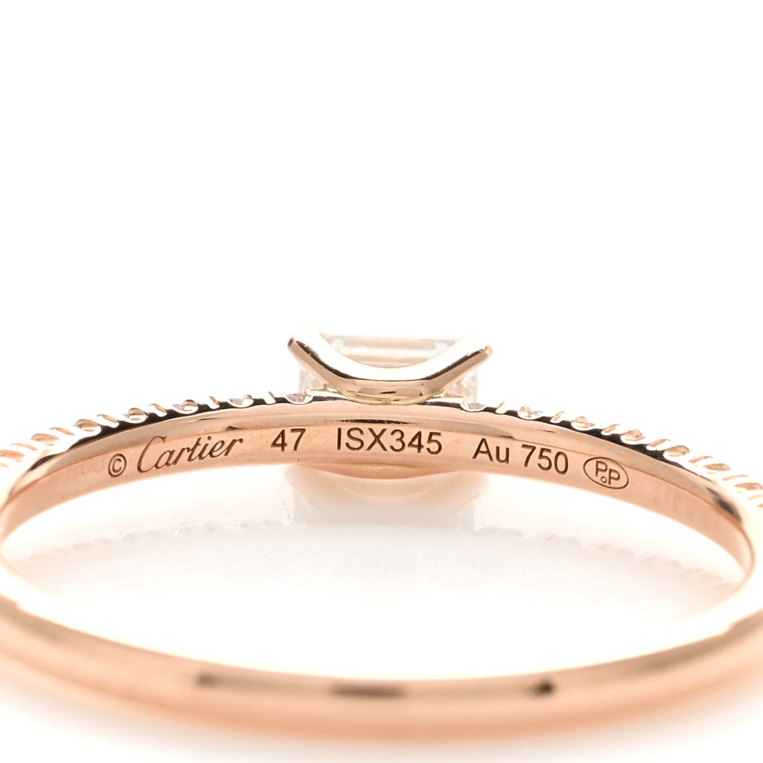 Cartier 18K Pink Gold Diamond Etincelle De Cartier Engagement Ring 47 4 4 of 4