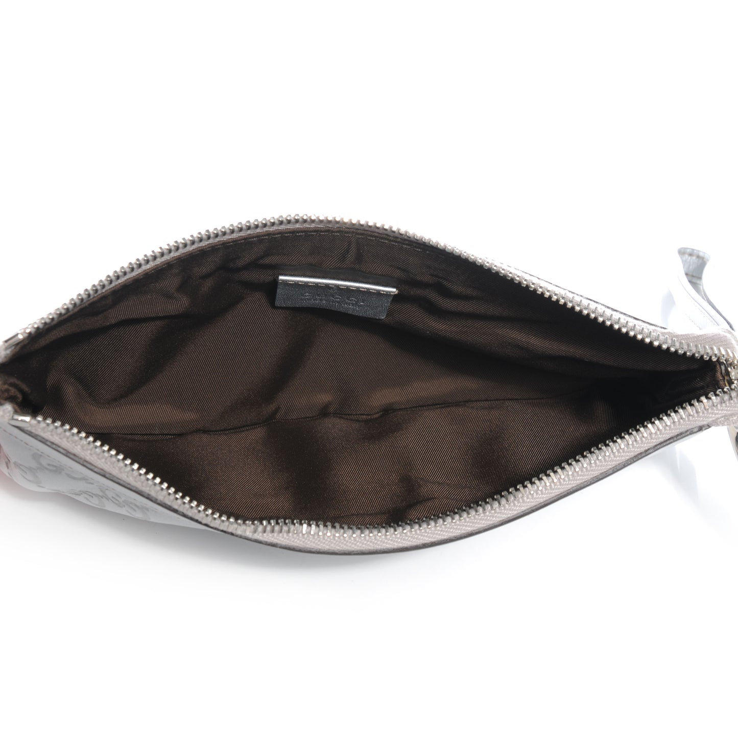 Guccissima New Britt Wristlet Silver
