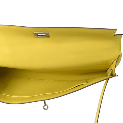 Hermes Swift Kelly Cut Clutch Pochette Lime 5 of 9