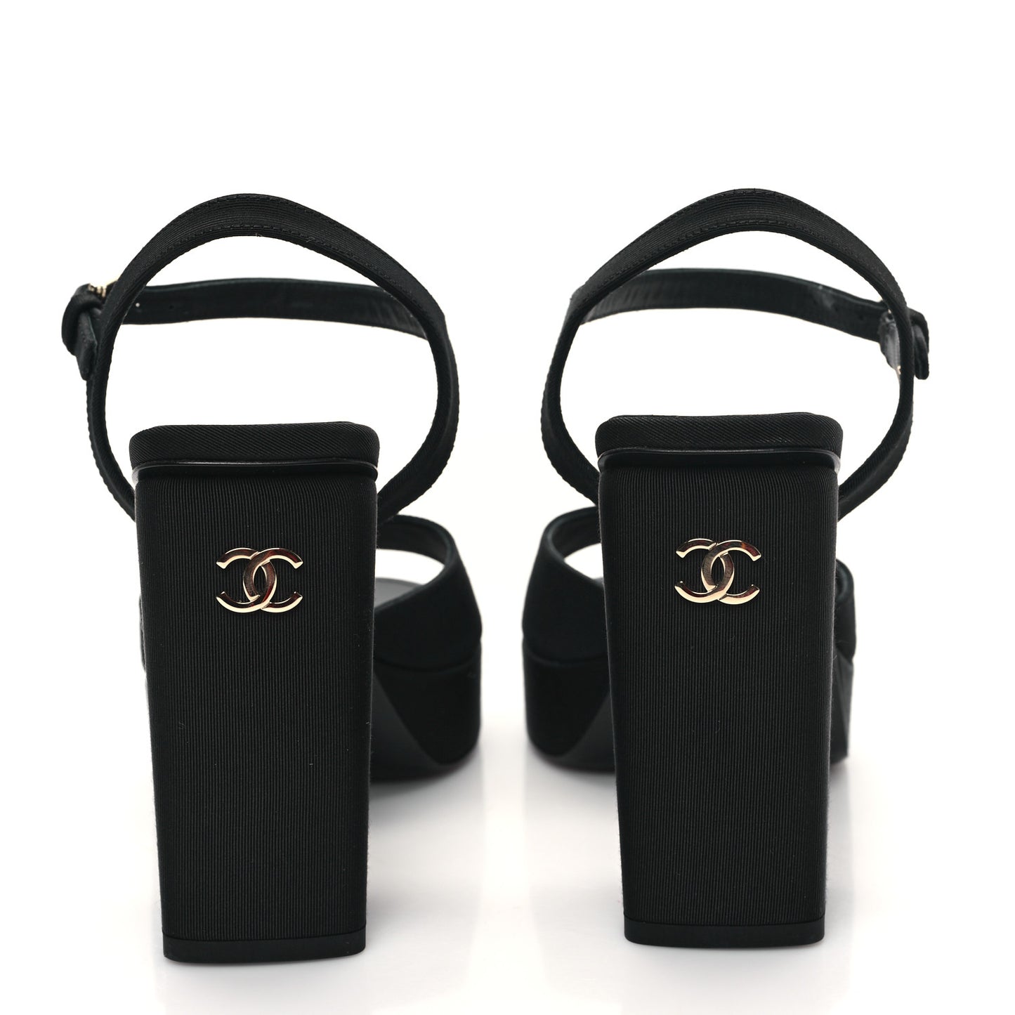 Grosgrain Platform Sandals 39 Black