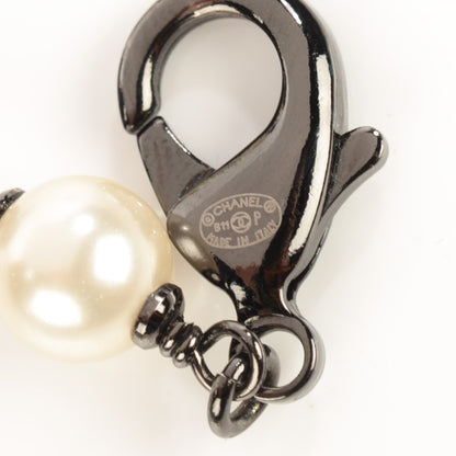 Chanel Ruthenium Beaded CC Short Necklace Black 6 of 6