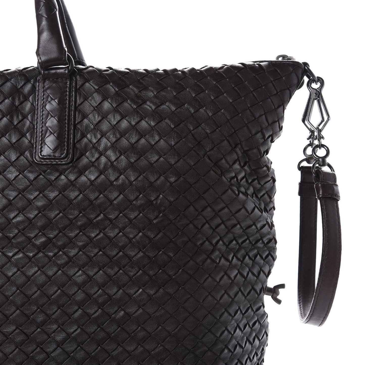 Nappa Intrecciato Maxi Convertible Tote Ebano