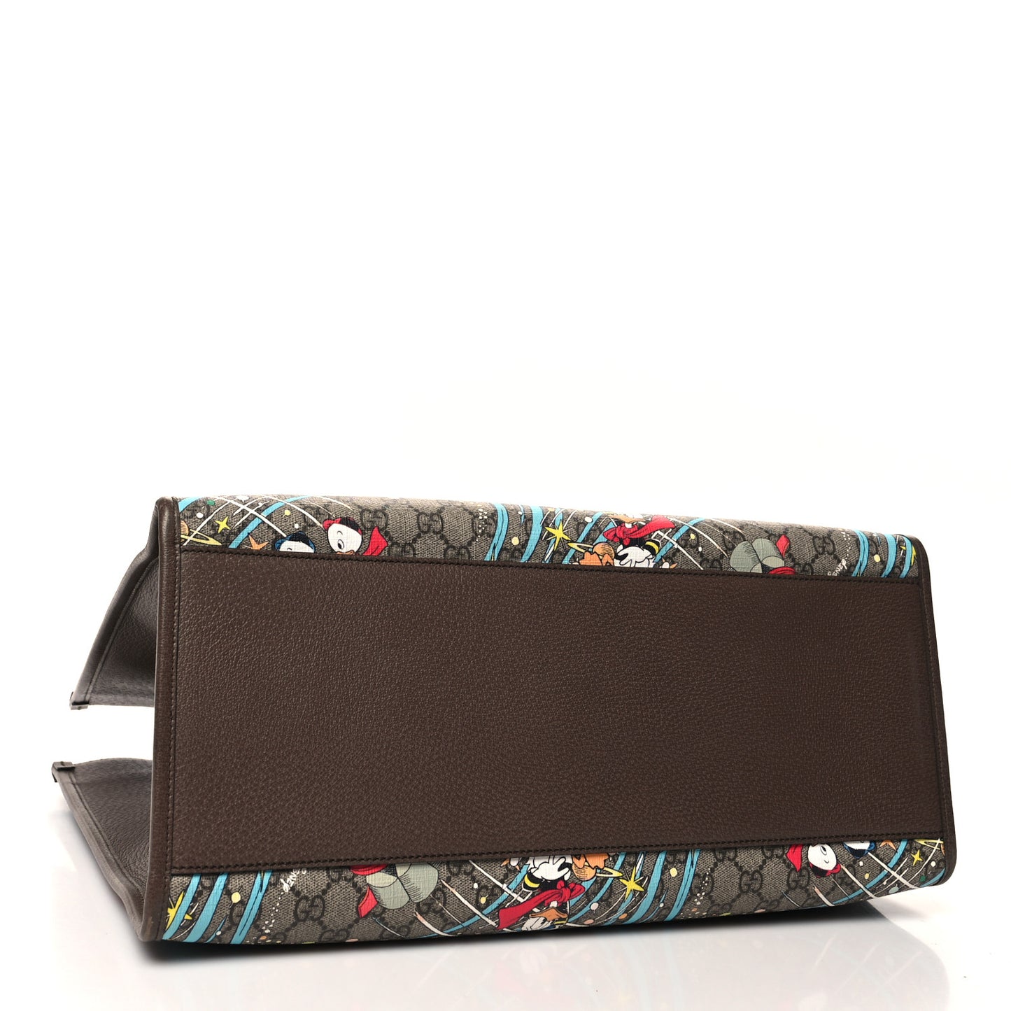 X DISNEY GG Supreme Monogram Donald Duck Retro Interlocking G Shopping Tote Beige Multicolor New Acero