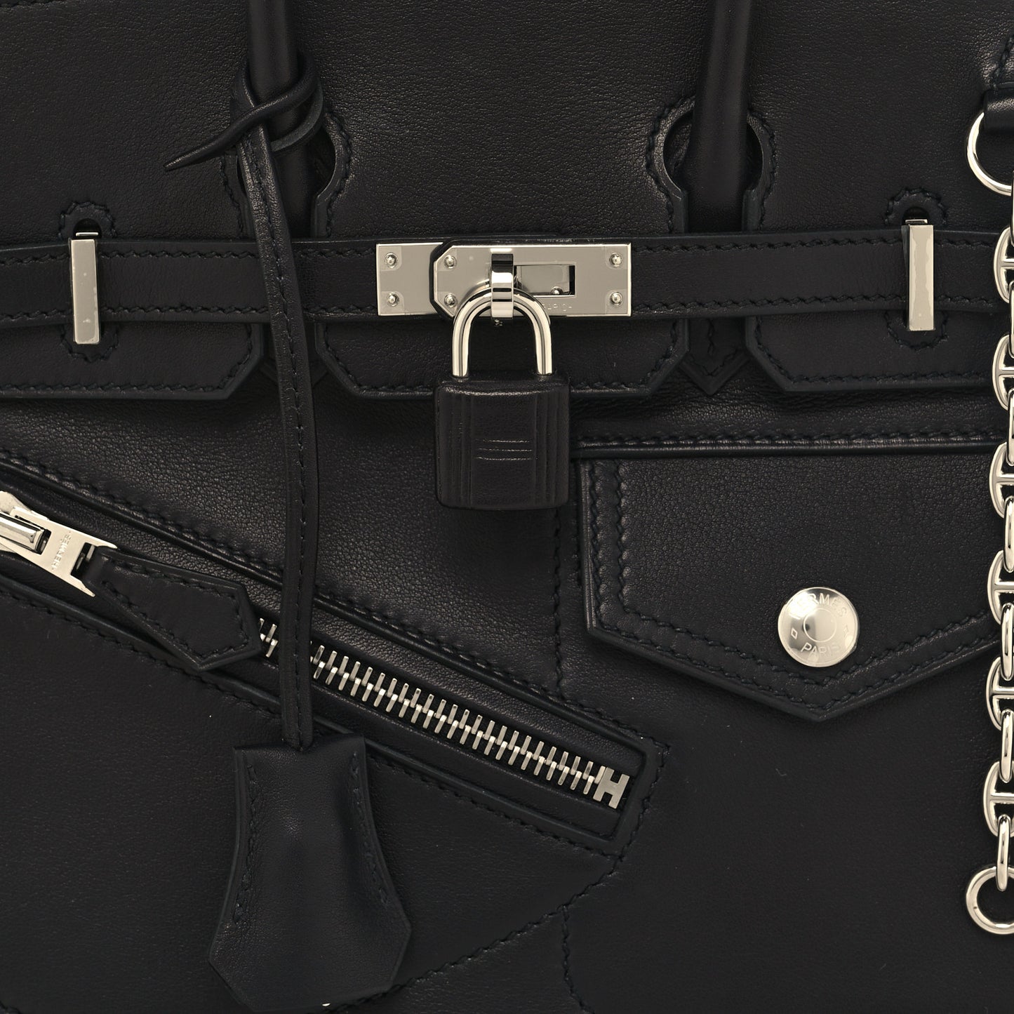 Veau Volupto Rock Birkin 25 Black