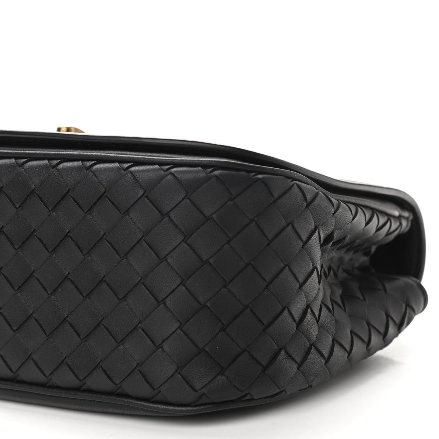 Nappa Intrecciato BV Luna Shoulder Bag Black