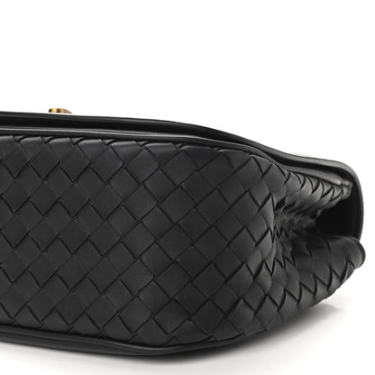 Bottega Veneta Nappa Intrecciato BV Luna Shoulder Bag Black 9 of 9