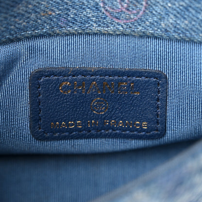 Chanel Denim Quilted Denim Mood Clutch With Chain Blue Multicolor 6 of 13