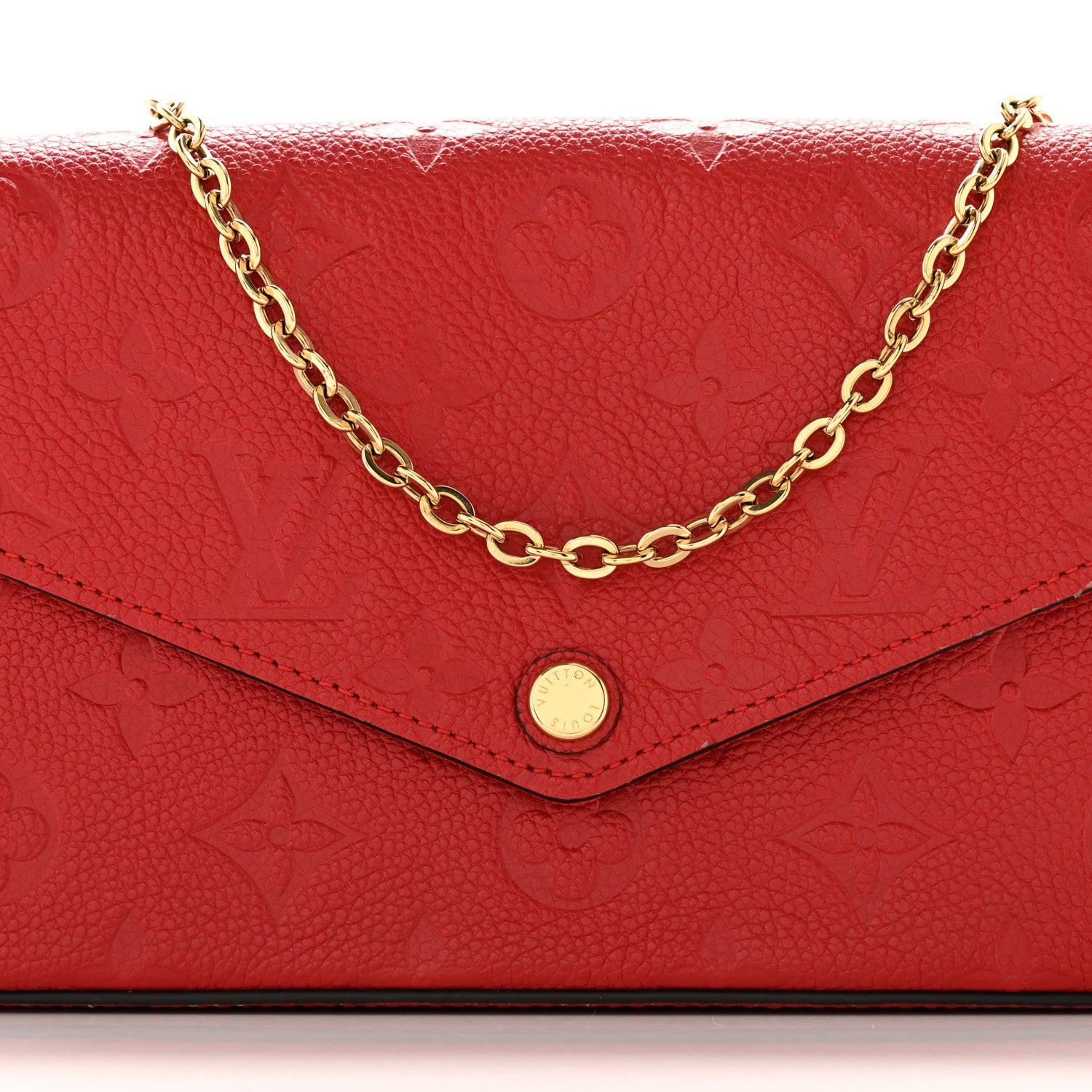Louis Vuitton Empreinte Pochette Felicie Chain Wallet Scarlet 8 of 11