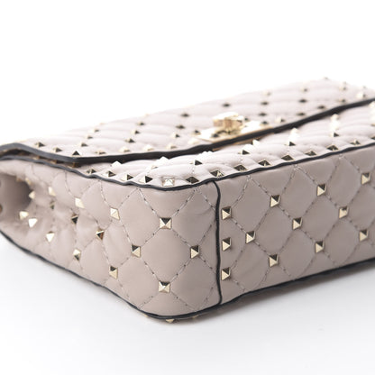 Valentino Garavani Lambskin Medium Rockstud Spike Shoulder Bag Poudre 5 of 7