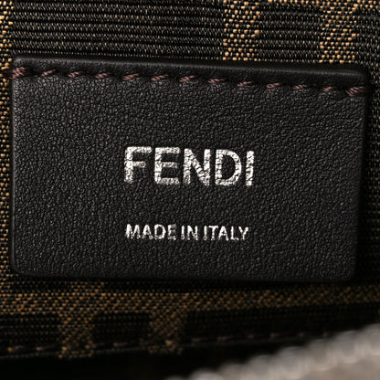 Fendi Rock Millenium Logo Embossed Mini By The Way Top Handle Boston Bag Argento 6 of 12