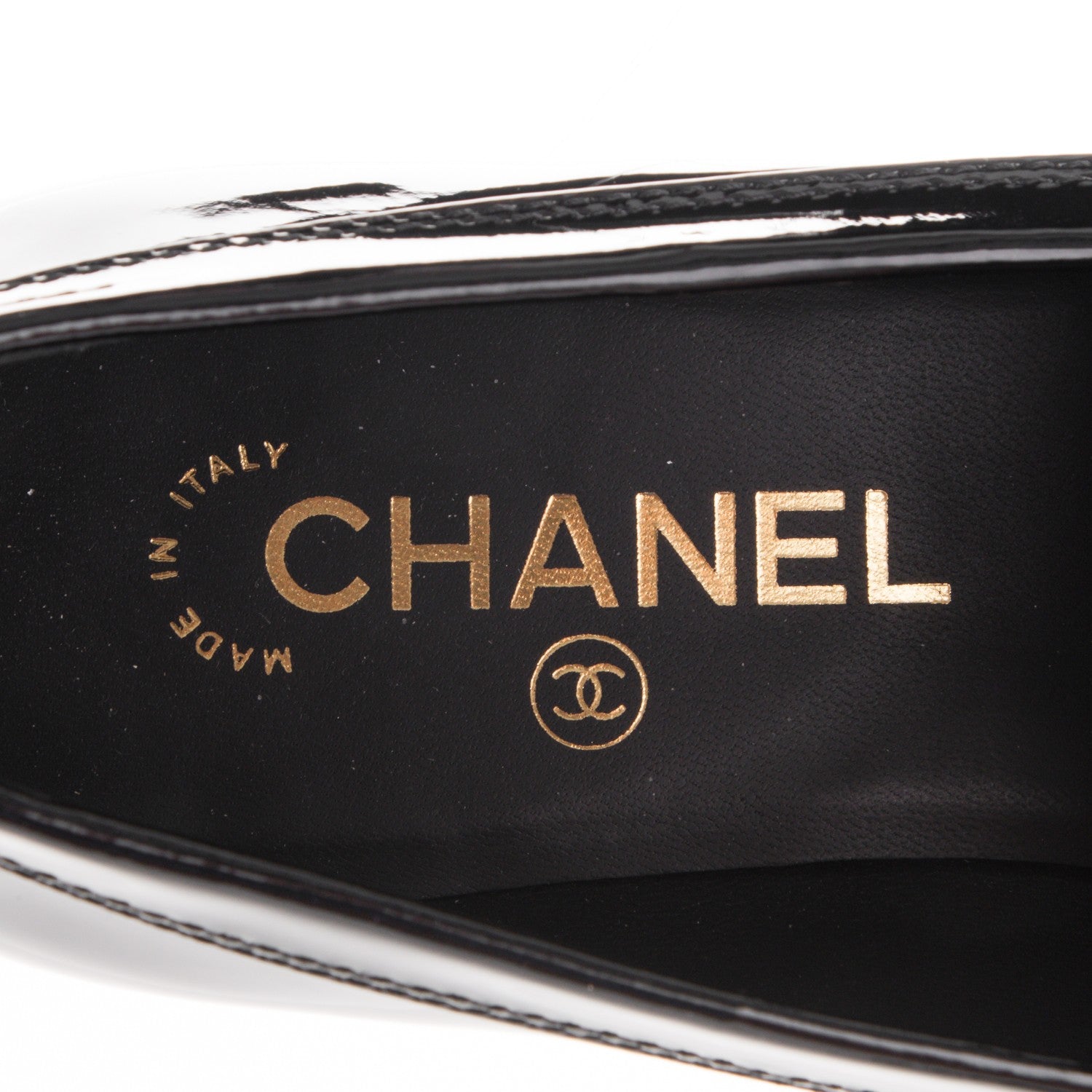 Chanel Patent Chain Loafers 37.5 Black 7 of 8